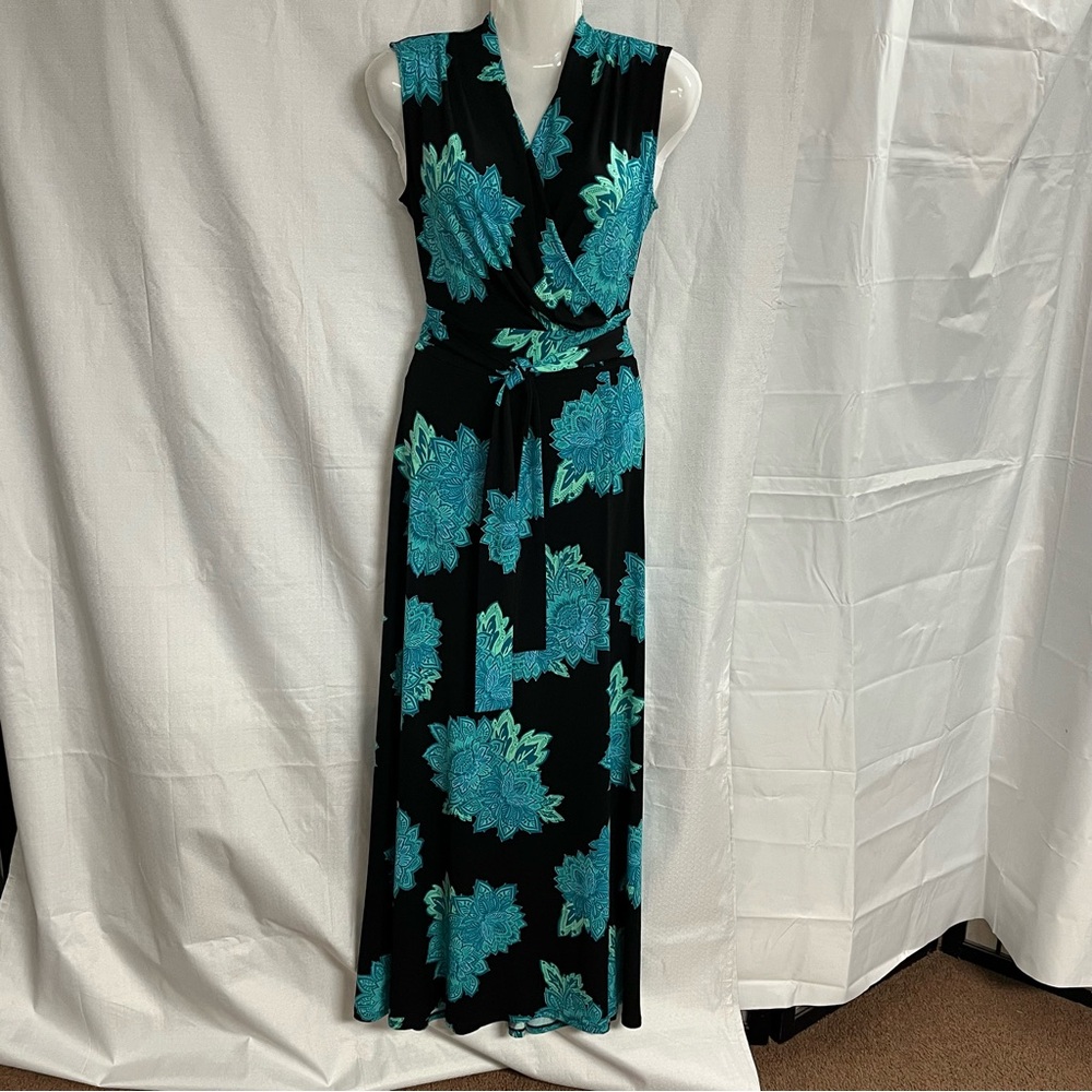 NY&Company ladies, blue and black floral tank maxi dress size XS